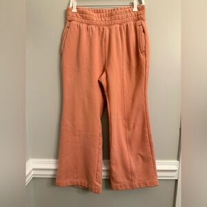 Fabletics sweatpants, wide leg, peach, large, EUC